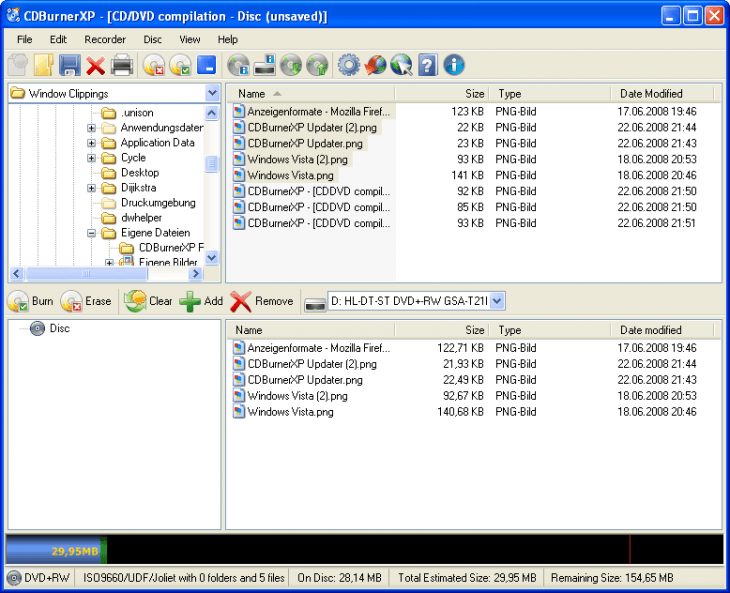 CDBurnerXP aplicație gratuită pentru scrierea CD/DVD
