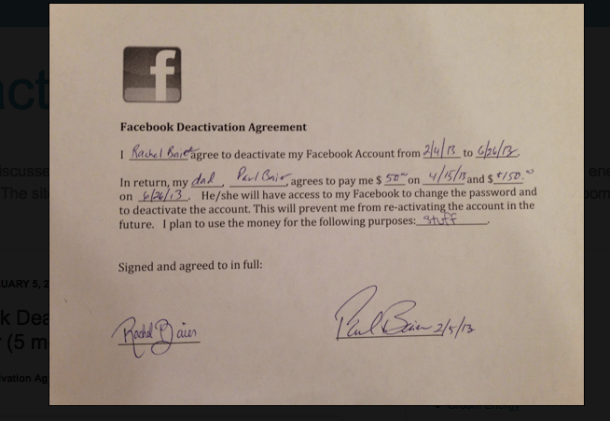 facebook agreement