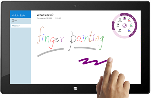 OneNote actualizat cu pictatul cu degetul in Windows Store 12 OneNote