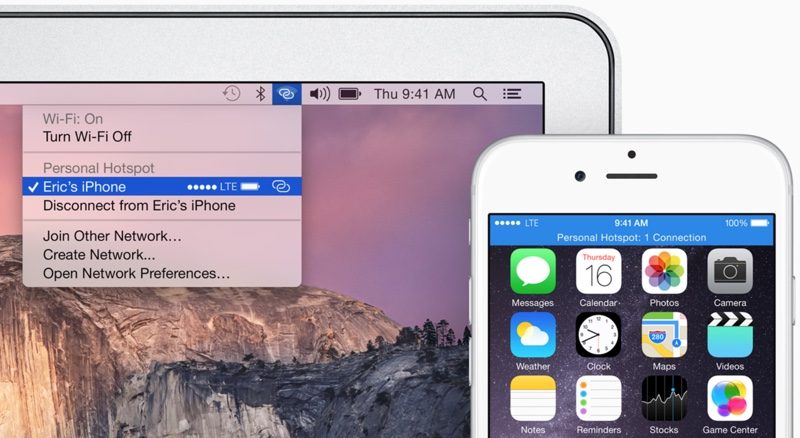 Cum sa folositi functia 'Instant Hotspot' pe Mac OS X Yosemite 1 instant hotspot mac os x
