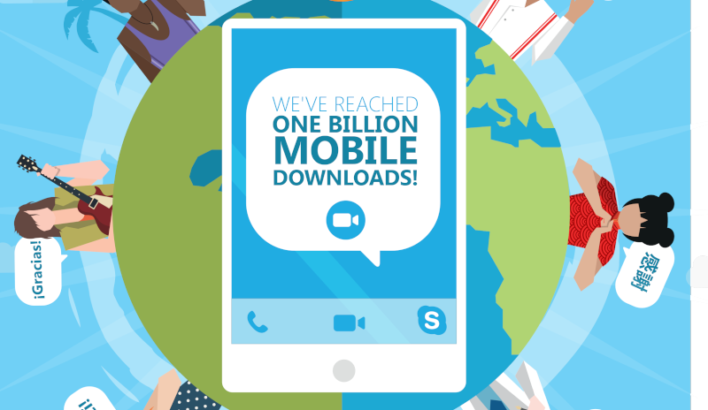 Skype a ajuns la 1 miliard de descărcări mobile 1 Descărcări mobile pentru Skype