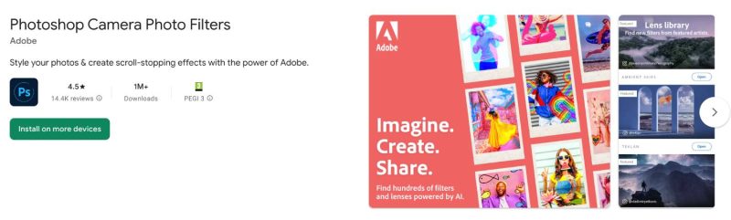 Adobe Photoshop Camera, aplicație creată de compania Adobe