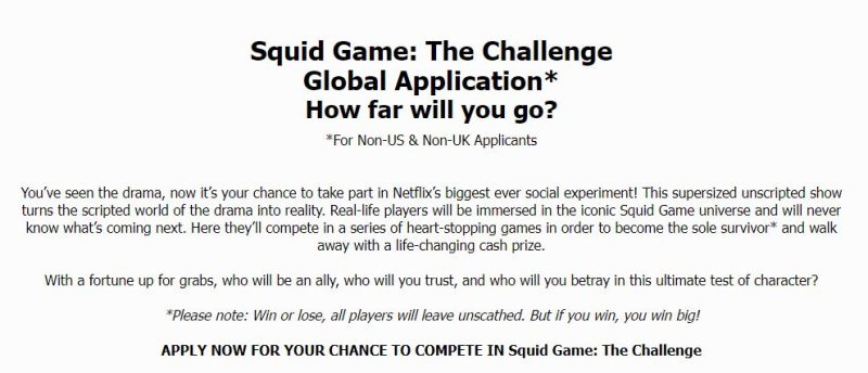 Netflix transformă Squid Game într-o competiție reală, iar premiul este de 4,56 milioane de dolari. Se caută participanți din toată lumea
