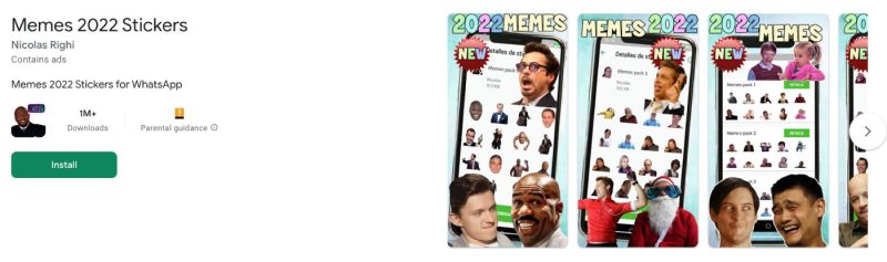 Memes 2022 Stickers, puteți accesa zece pachete diferite cu cele mai recente și cele mai bune meme-uri