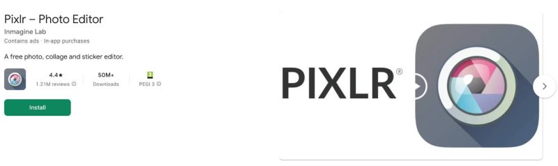 Pixlr, aplicașie dezvoltată de Inmagine Lab Pte. Ltd