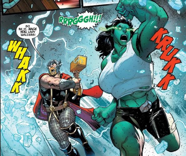 She-Hulk și Thor, in benzile desenate Marvel