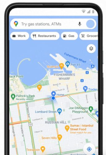 Google Maps, oferită de Google