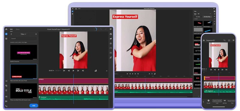 Adobe Premiere Rush este o aplicație de editare video fiabilă, de tip multi-platformă