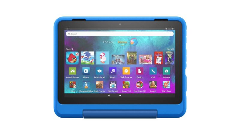 Amazon Fire HD 10 Kids Pro cu husă pe culoare albastru
