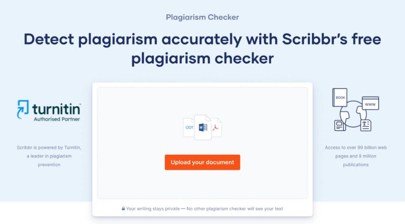 Scribbr este unul dintre cele mai precise programe de verificare plagiat