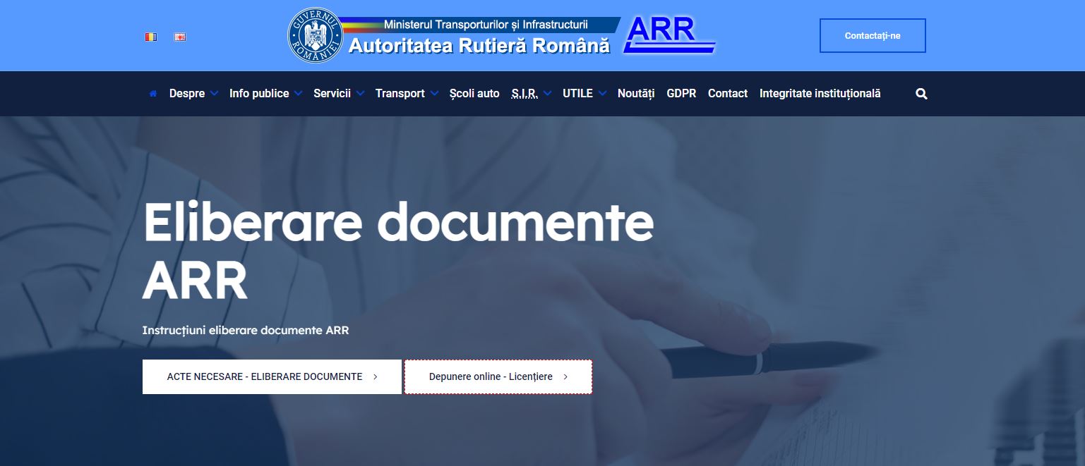 Foto portal Autoritatea Rutieră Română