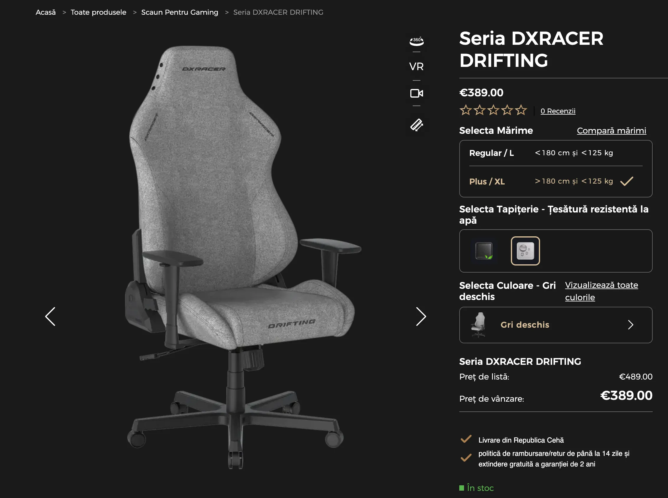 Preț, versiuni și disponibilitate DXRacer Drifting