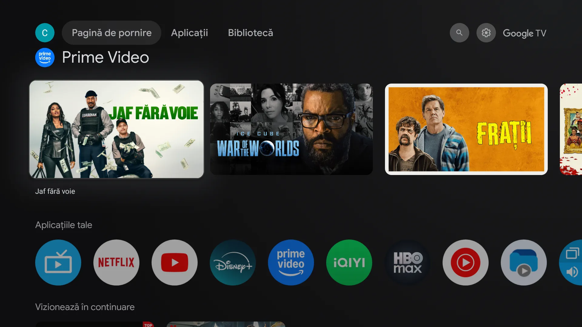 THOMSON Google TV Ecran Principal