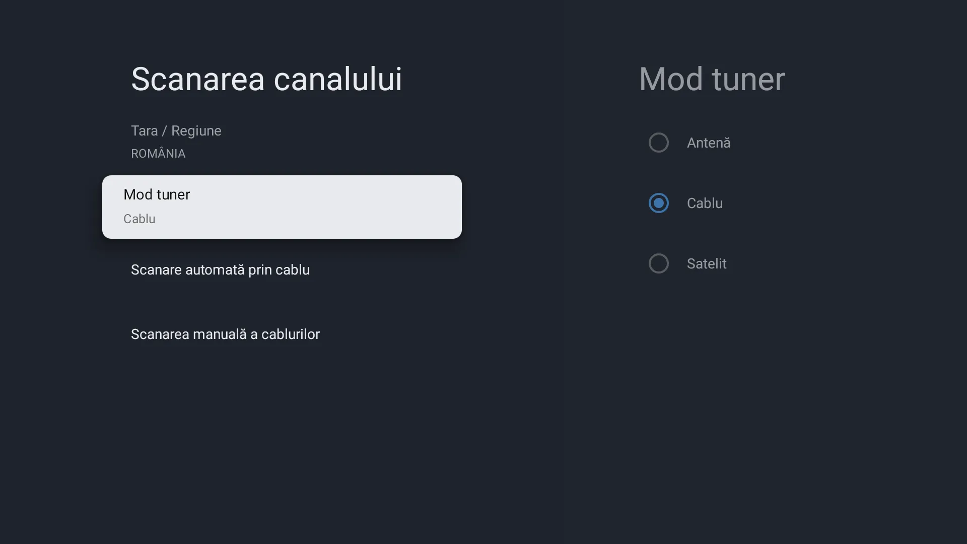 THOMSON Google TV Scanare Posturi TV 1