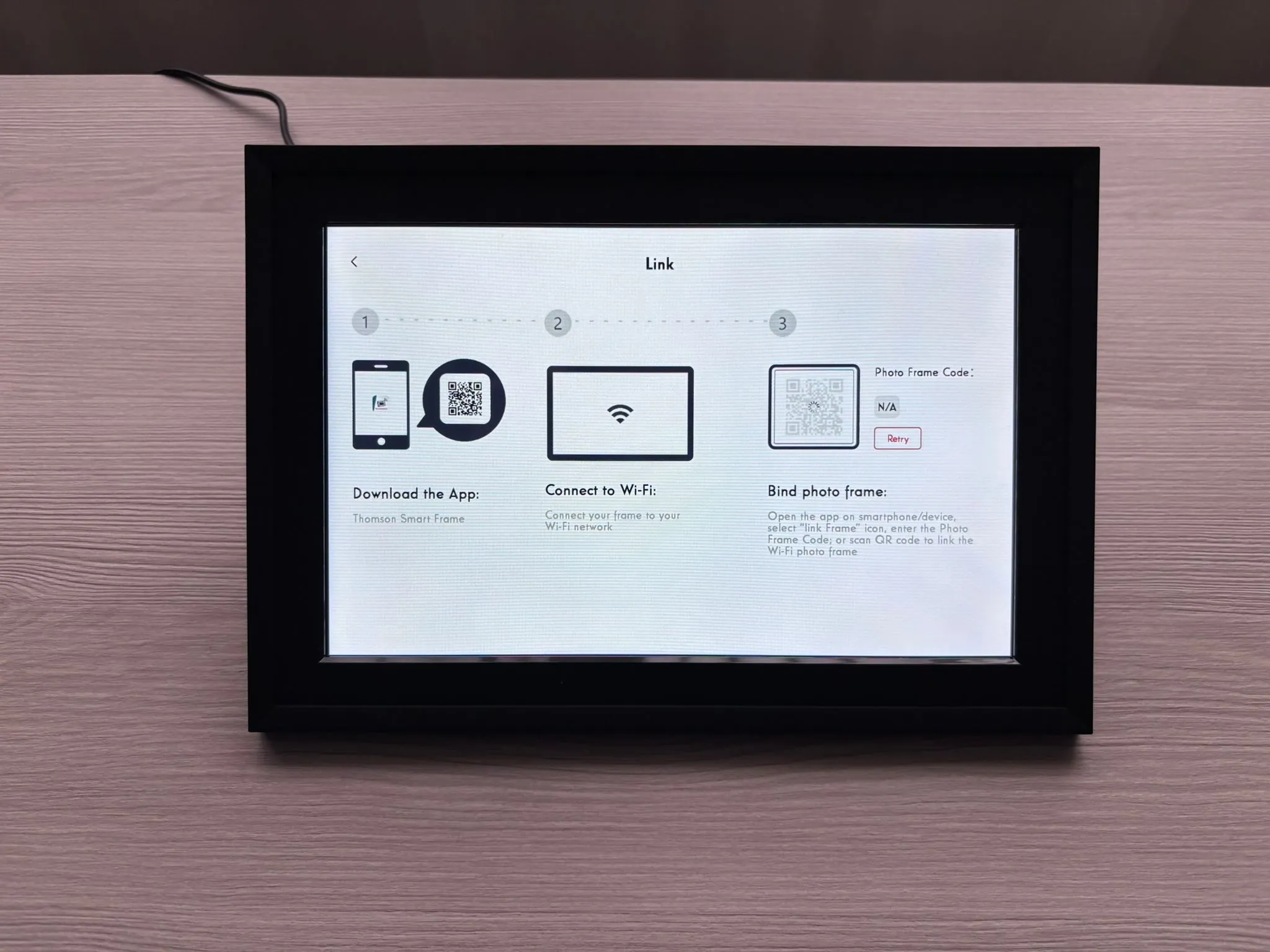 Recenzie Thomson 10″ Smart Photo Frame - Funcții, experiență și utilizare reală 3 Instalare si configurare initiala 3