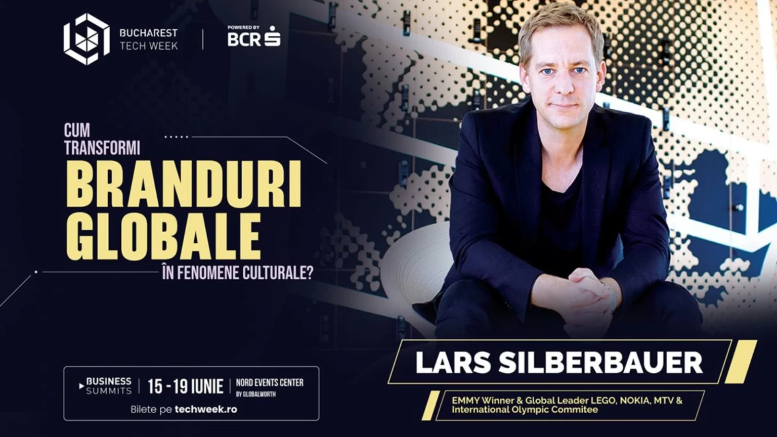 Lars Silberbauer, câștigător Emmy și lider global în marketing, vine la Bucharest Tech Week 2026 Lars Silberbauer, câștigător Emmy și lider global în marketing, vine la Bucharest Tech Week 2026