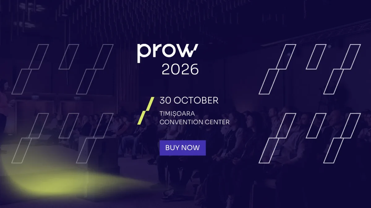 PROW Conference anunță primii speakeri confirmați pentru ediția din 30 octombrie, la Timișoara, și trei workshopuri pe 29 octombrie 1 PROW Conference anunță primii speakeri confirmați pentru ediția din 30 octombrie, la Timișoara, și trei workshopuri pe 29 octombrie