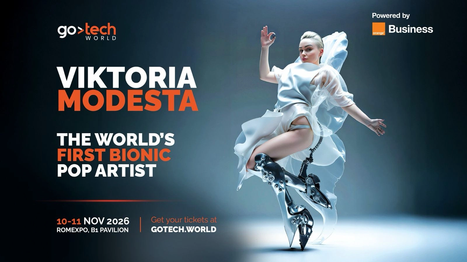 Viktoria Modesta, prima artistă pop bionică din lume, pe Main Stage la ediția aniversară GoTech World 2026 1 Viktoria Modesta, prima artistă pop bionică din lume, pe Main Stage la ediția aniversară GoTech World 2026