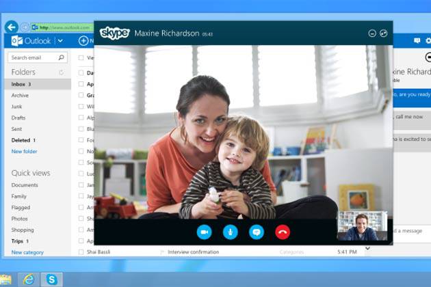 Microsoft integreaza Skype in Outlook.com skype