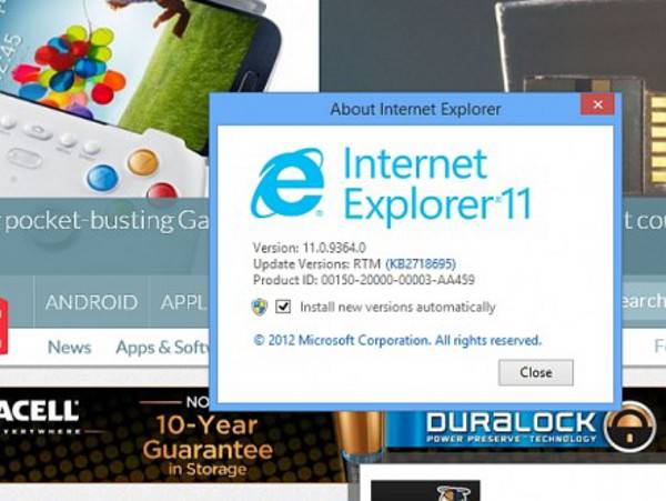 IE11 windows 7 developer preview