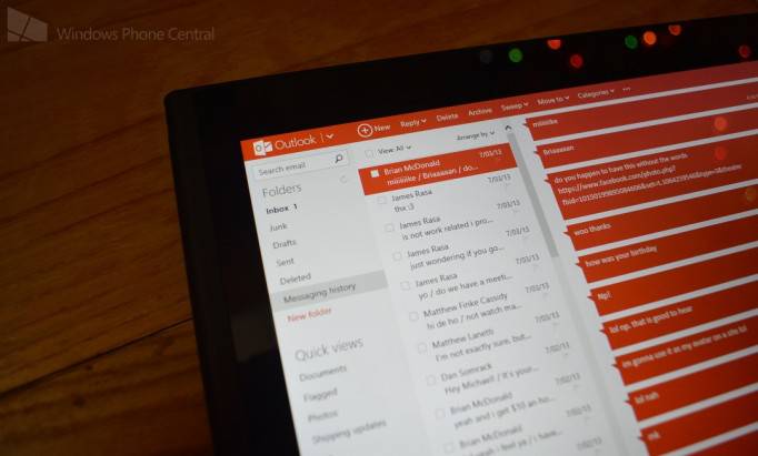 Outlook.com sterge istoricul conversatiilor Outlook Messaging