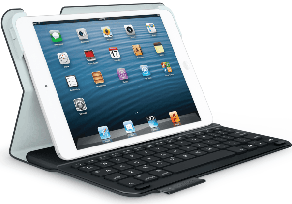 Logitech anunta husa cu tastatura ultrasubtire pentru iPad mini logitech ipad mini keyboard folio
