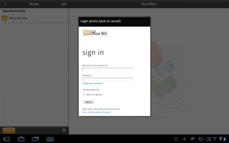 suita microsoft office 365 pentru android