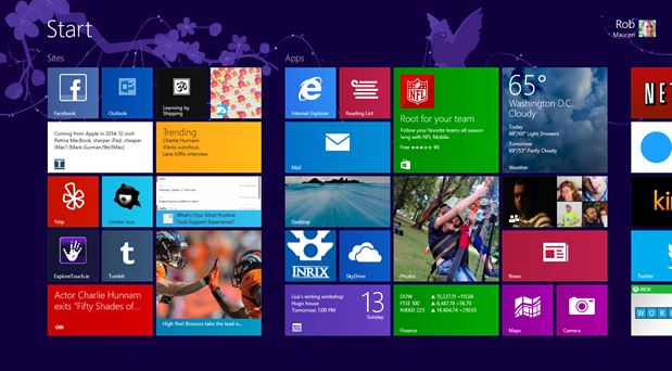 Windows 8.1 Startscreen