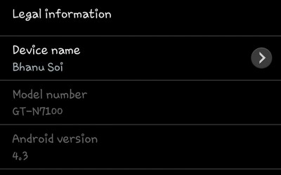 Android 4.3 JB OTA Update Galaxy Note 2 N7100