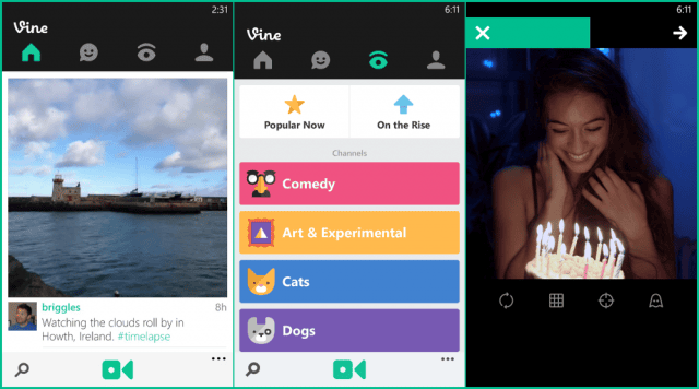Aplicatia de video micro-blogging Vine ajunge pe Windows Phone (descarca) Vine
