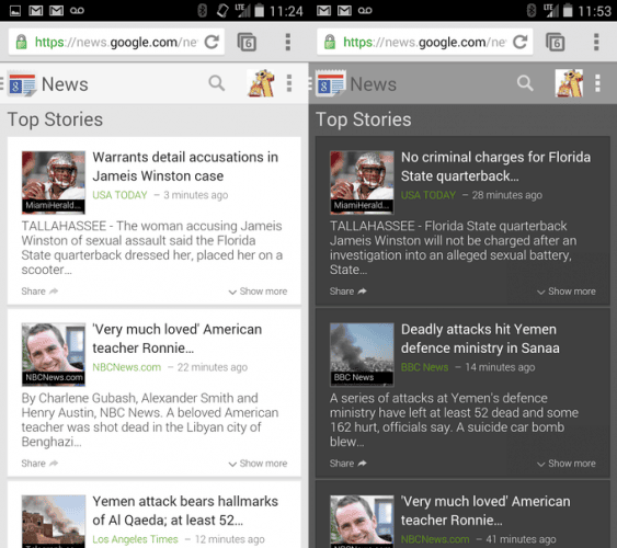 Versiunea mobila a Google News primeste un nou design google news mobile web app