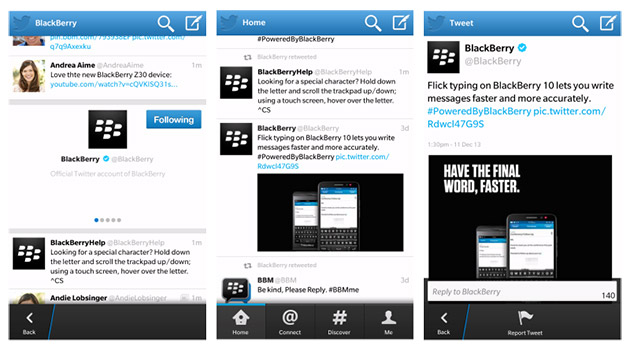 twitter bb10 bbm hed