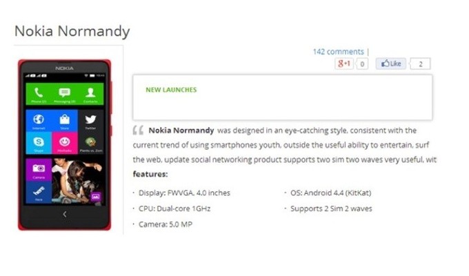 nokia normandy