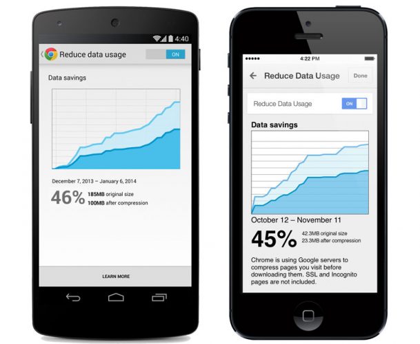Chrome invata sa comprime datele pentru reducerea traficului chrome data