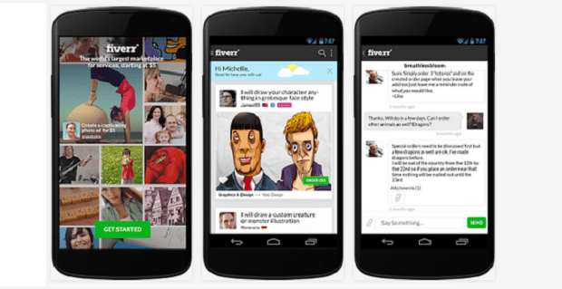 Fiverr lanseaza aplicatia oficiala Android aplicatia oficiala fiverr pentru android