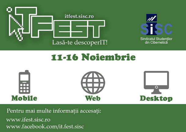 O noua editie ITFest va avea loc in aceasta toamna in Bucuresti! sisc itfest bucuresti 2014