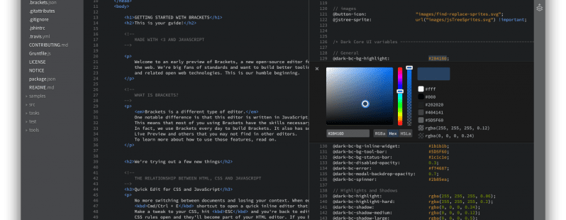 Adobe a lansat editorul pentru web-designeri Brackets v1.0 Adobe Brackets v1
