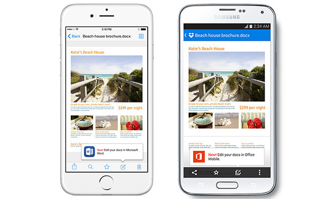 Dropbox pentru iOS integreaza editarea documentelor Microsoft Office dropbox ios
