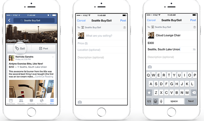 Grup pentru vanzari pe Facebook