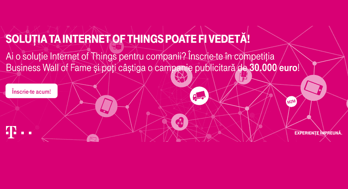Business Wall of Fame ofera un premiu de 30.000 € pentru solutii Internet of Things Telekom Business Wall of Fame