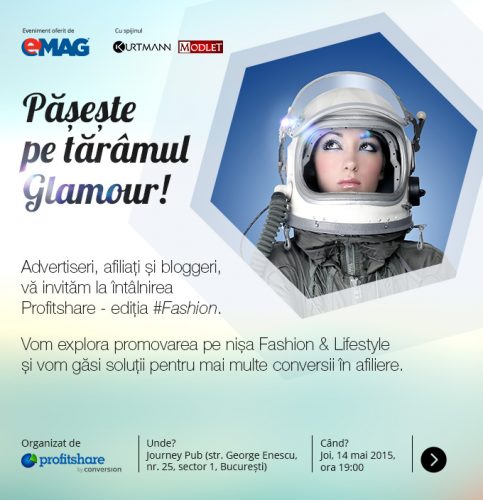 Invitatie eveniment dedicat afiliatilor din nisa Fashion