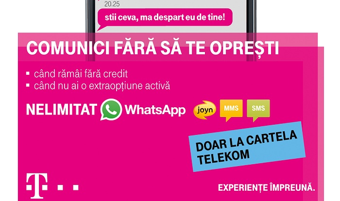 Comunicare nelimitata, chiar si fara credit la Telekom Comunicare nelimitata prepaid Telekom