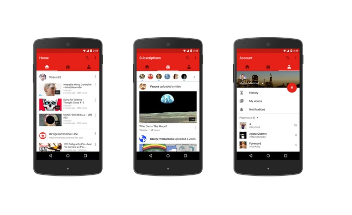 Actualizare aplicatie YouTube