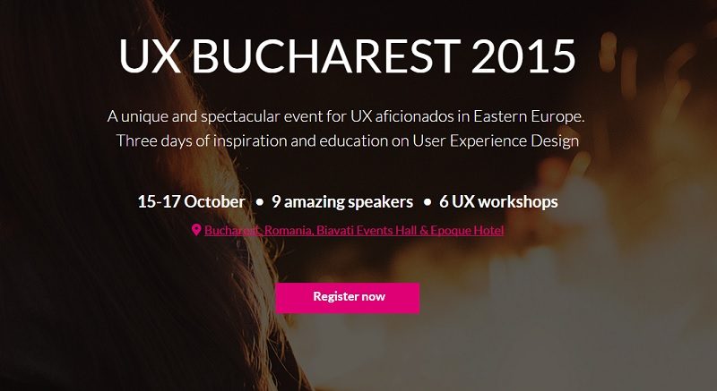 UX Bucharest 2015: conferința de User Experience UX Bucharest 2015