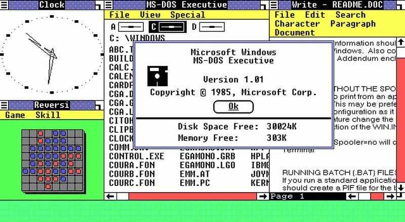 Windows 1.0 a împlinit astăzi 30 de ani Microsoft Windows 1.0