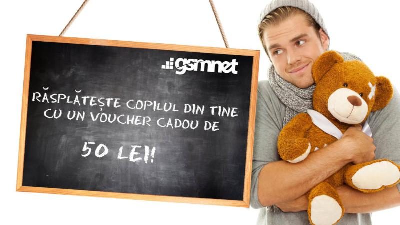 Concurs: câștigă un voucher de 50 de lei de la gsmnet.ro Concurs GSMNET.ro