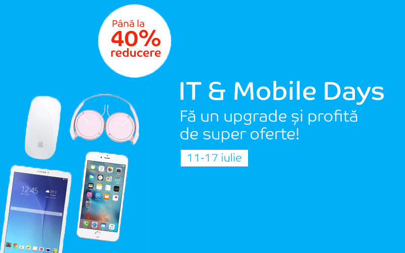 eMag: IT & Mobile Days aduce reduceri de până la 40% IT & Mobile Days la eMag - Iulie 2016