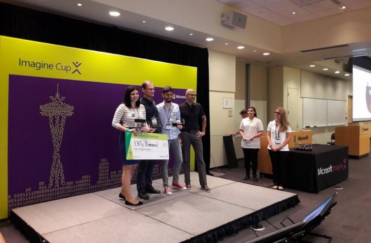 Tinerii români de la ENTy au câștigat locul I la Microsoft Imagine Cup din Seattle ENTy la Microsoft Imagine Cup 2016, Seattle, SUA