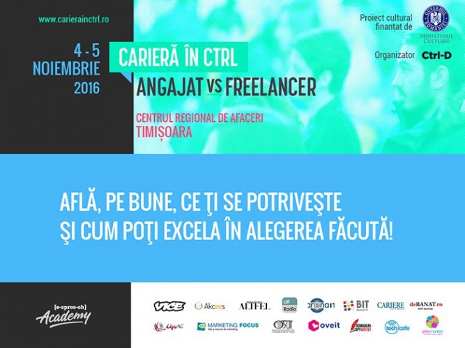 Angajat vs. Freelancer la conferința Carieră în Ctrl 2016 Angajat vs. Freelancer la conferinta Carierera in Ctrl 2016