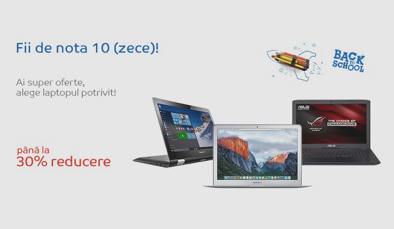 Oferte Back to School la laptopuri de la eMag eMag Back to School 2016